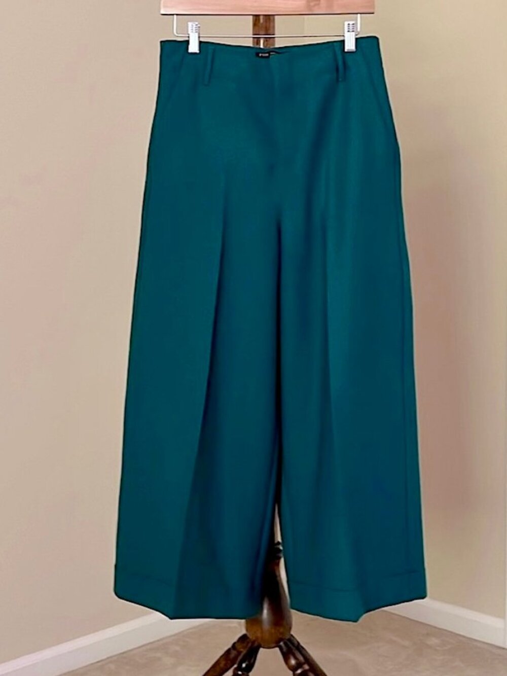 NWT PT01 - Wool Cropped Wide Leg Pants - Luxury Atelier - 42 IT / U.S. 6